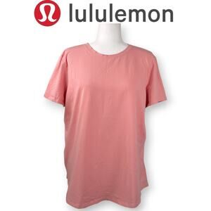 Lululemon Love Crew Tee Pink Pima Cotton Short Sleeve Womens 14